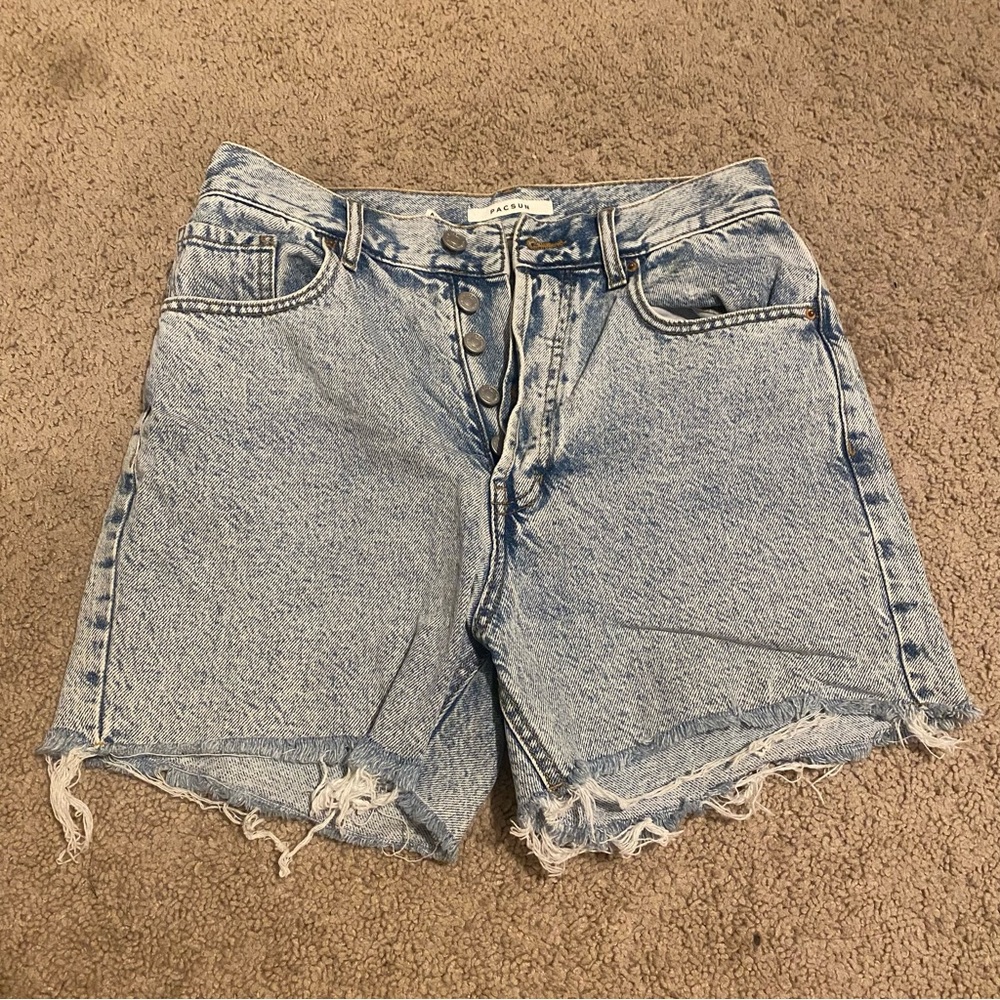 PacSun Blue Jean Shorts Distressed Vintage Look
